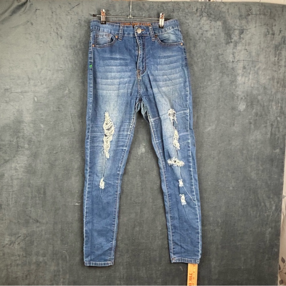VIP Jeans with Orange Embroidery